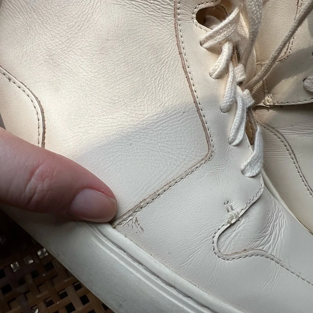 Nisolo Reina High Top Sneaker in Bone - Picture 9 of 11